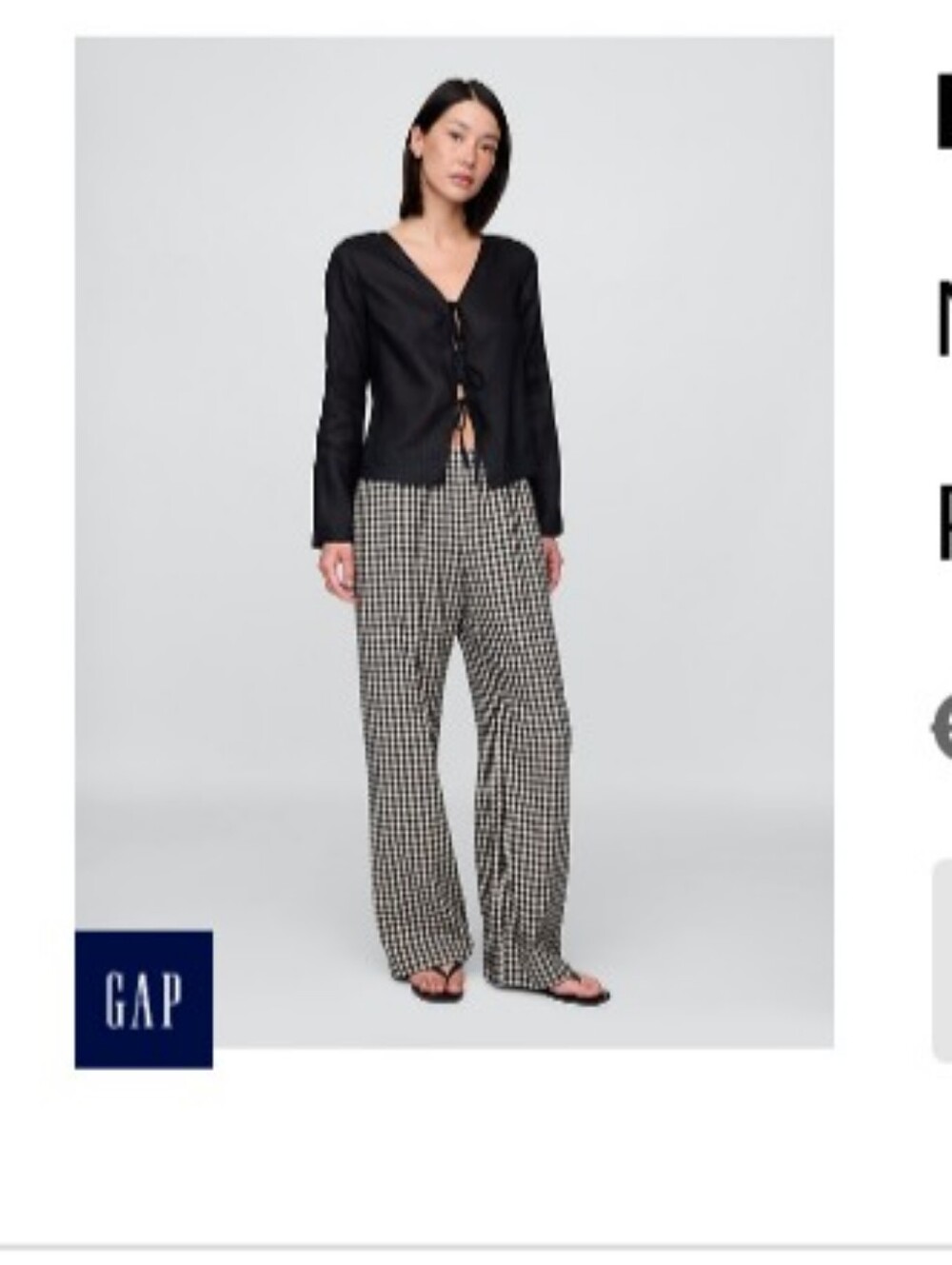 Like New Gap Linen-blend Easy Wide-hem Pants - M Petite